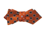 Orange Patterned Reversible Bow Tie - Fine And Dandy