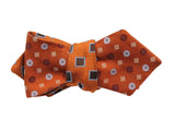 Orange Patterned Reversible Bow Tie - Fine And Dandy