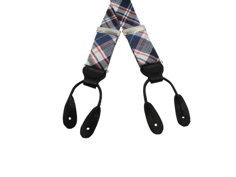 Plaid Flannel Suspenders - Fine And Dandy