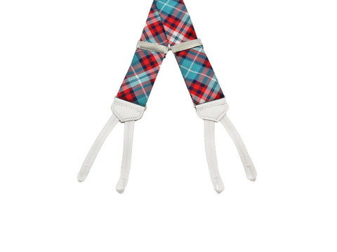 Vibrant Plaid Suspenders - Fine And Dandy