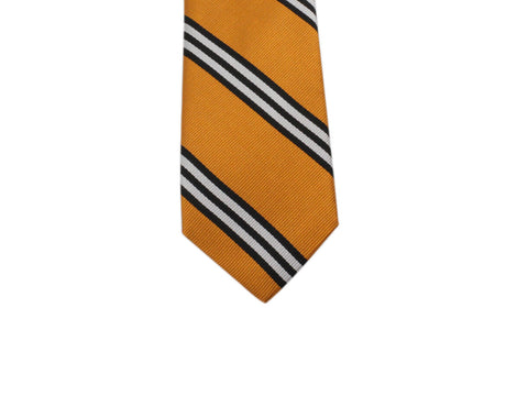 Golden Striped Silk Tie - Fine And Dandy