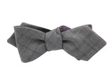 Purple Florette & Check Reversible Bow Tie - Fine And Dandy