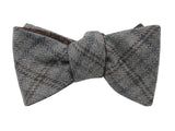 Brown Florette & Check Reversible Bow Tie - Fine And Dandy