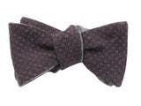 Brown Florette & Check Reversible Bow Tie - Fine And Dandy