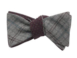 Brown Florette & Check Reversible Bow Tie - Fine And Dandy