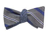 Blue Striped & Dots Reversible Bow Tie - Fine And Dandy