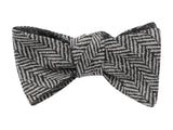 Flecked & Herringbone Reversible Bow Tie - Fine And Dandy