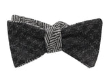 Flecked & Herringbone Reversible Bow Tie - Fine And Dandy