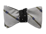 Polka Dot & Fleur De Lis Reversible Bow Tie - Fine And Dandy