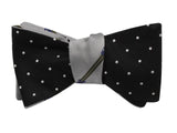 Polka Dot & Fleur De Lis Reversible Bow Tie - Fine And Dandy