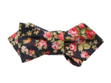 Blush Floral Cotton Bow Tie