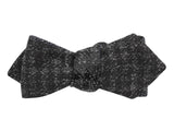 Charcoal Pebble & Check Reversible Bow Tie - Fine And Dandy