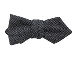 Charcoal Pebble & Check Reversible Bow Tie - Fine And Dandy
