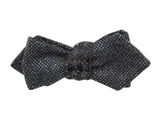 Charcoal Pebble & Check Reversible Bow Tie - Fine And Dandy