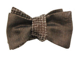 Brown textured bow tie