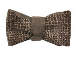 Brown textured bow tie