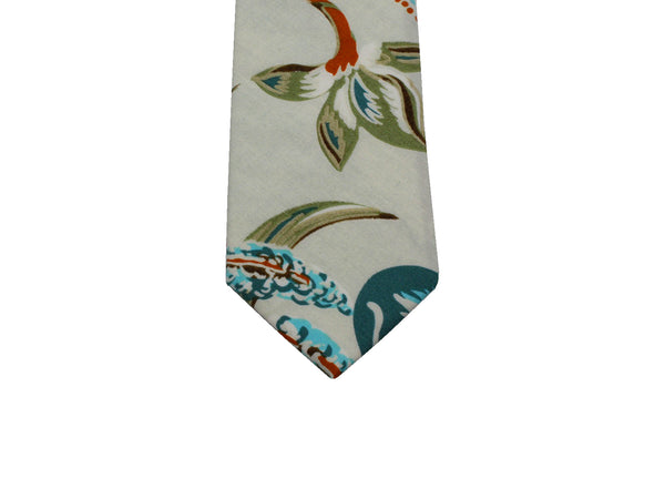 Large Floral Cotton Tie - Fine And Dandy