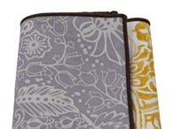 Lavender & Gold Floral Panelled Pocket Square - Fine And Dandy