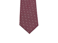Maroon Polka Dot Chambray Tie - Fine And Dandy