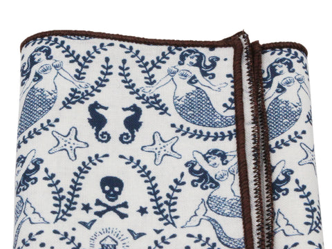 Mermaid Cotton Pocket Square - Fine And Dandy