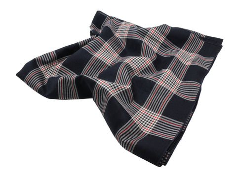 Navy Check Wool Blanket Scarf - Fine And Dandy