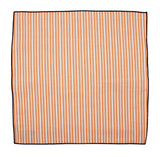 Peach Striped Cotton Pocket Square - Fine And Dandy