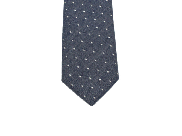 Polka Dot Chambray Tie - Fine And Dandy