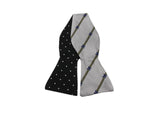 Polka Dot & Fleur De Lis Reversible Bow Tie - Fine And Dandy