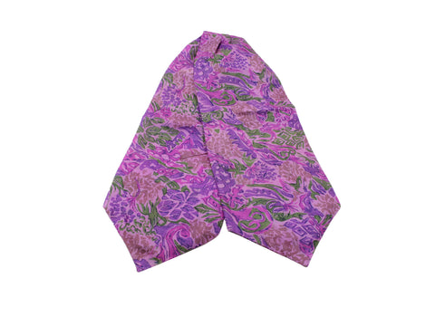 Purple Floral Silk Ascot - Fine And Dandy