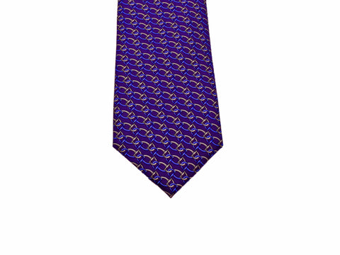 Purple Horse Bit Silk Tie - Fine And Dandy