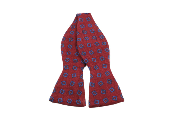 Red Florette Wool Bow Tie - Fine And Dandy