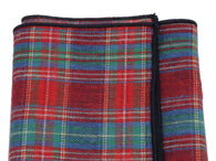 Red Tartan Flannel Pocket Square - Fine and Dandy