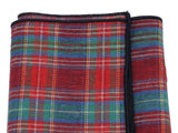 Red Tartan Flannel Pocket Square - Fine and Dandy