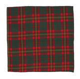 Red Tartan Wool Pocket Square - Fine And Dandy