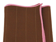 Rust Striped Wool Pocket Square - Fine And Dandy