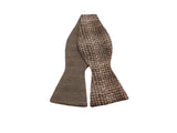Sand and shadow plaid bow tie