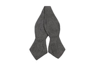 Silver textured bow tie