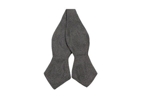 Silver textured bow tie