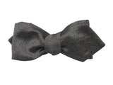 Silver textured bow tie