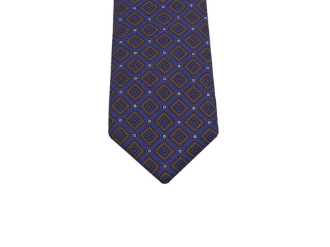 Violet Geometric Silk Tie - Fine And Dandy