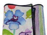 Watercolor Floral & Striped Panelled Pocket Square - Fine And Dandy