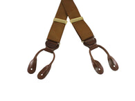 Brown Grosgrain Suspenders - Fine and Dandy