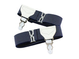 Navy Striped Sock Garters