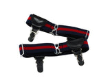 Double Grip Red & Navy Sock Garters - Fine and Dandy
