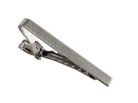 Silver Brushed Rectangular Tie Bar - Fine and Dandy