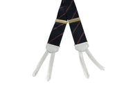Navy & Red Striped Suspenders