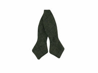 Hunter Green Check Wool Bow Tie - Fine and Dandy