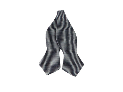 Railroad Stripe Cotton Bow Tie - Fine and Dandy