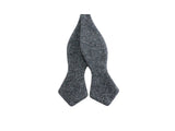 Charcoal Donegal Tweed Wool Bow Tie - Fine And Dandy
