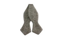 Oatmeal Donegal Tweed Wool Bow Tie - Fine And Dandy